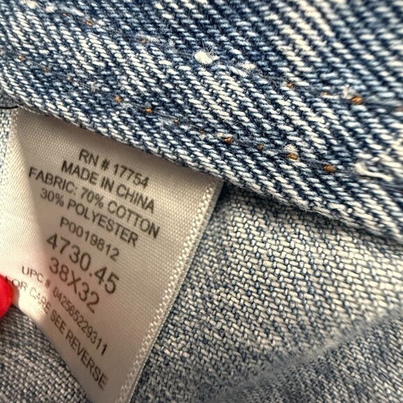 Key Men's Jeans Straight Leg Distressed 38x32 Vintage - Picture 2 of 6